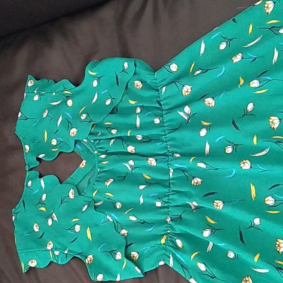 41 Hawthorn Green Floral Mini Dress Size Petite Large - Picture 3 of 8